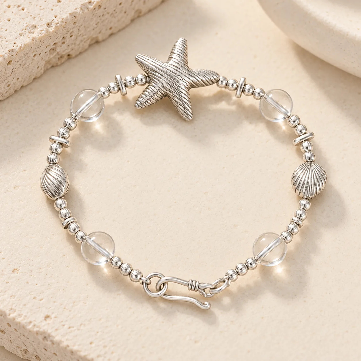 Crystal Star & Shell Bracelet detail 3