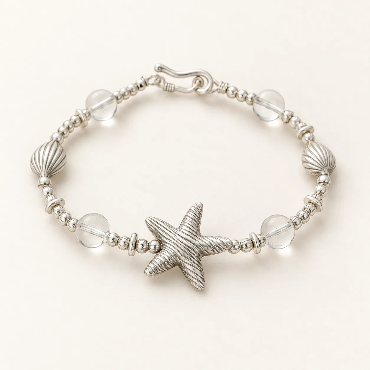Crystal Star & Shell Bracelet detail 6
