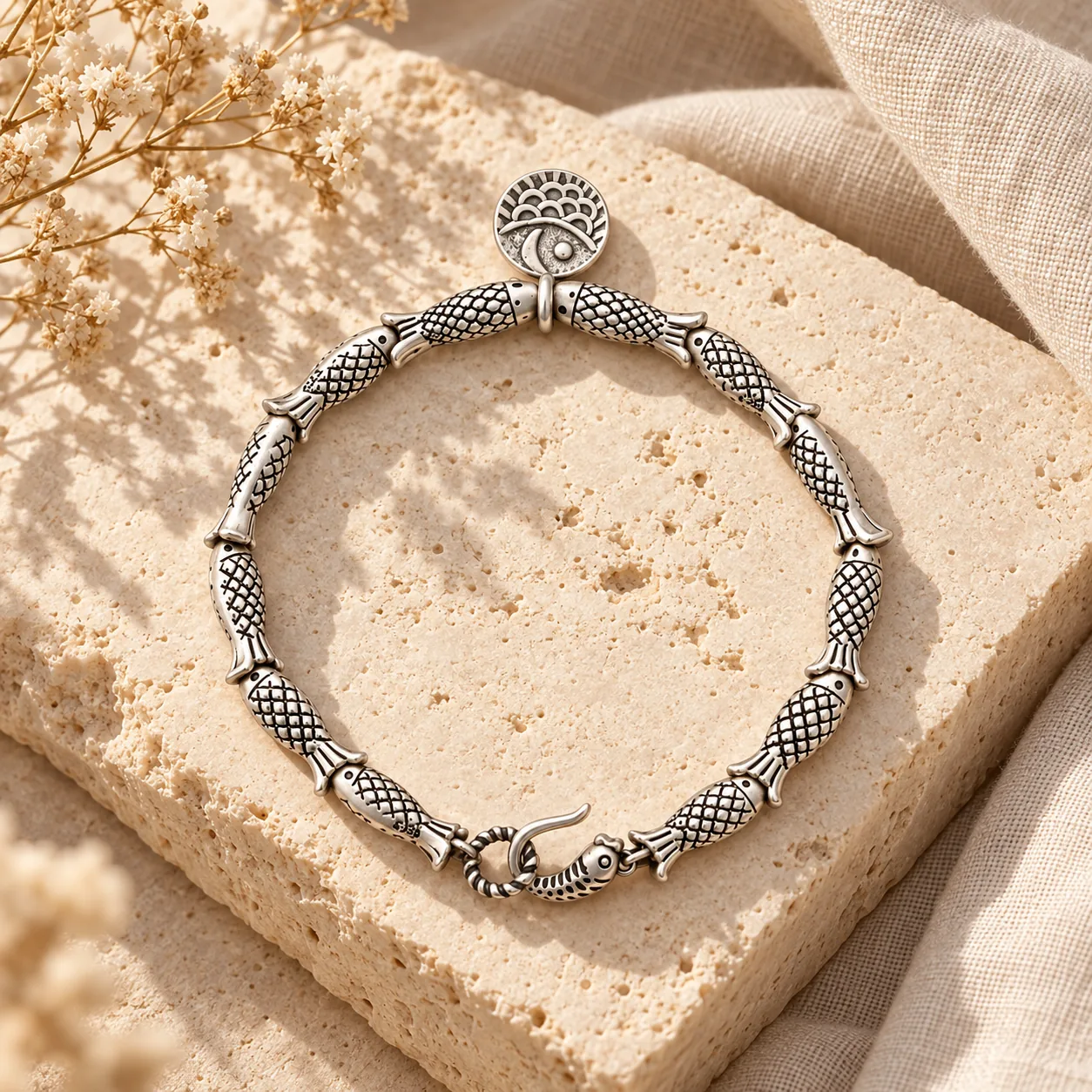 Vintage Lucky Fish Bracelet detail 4