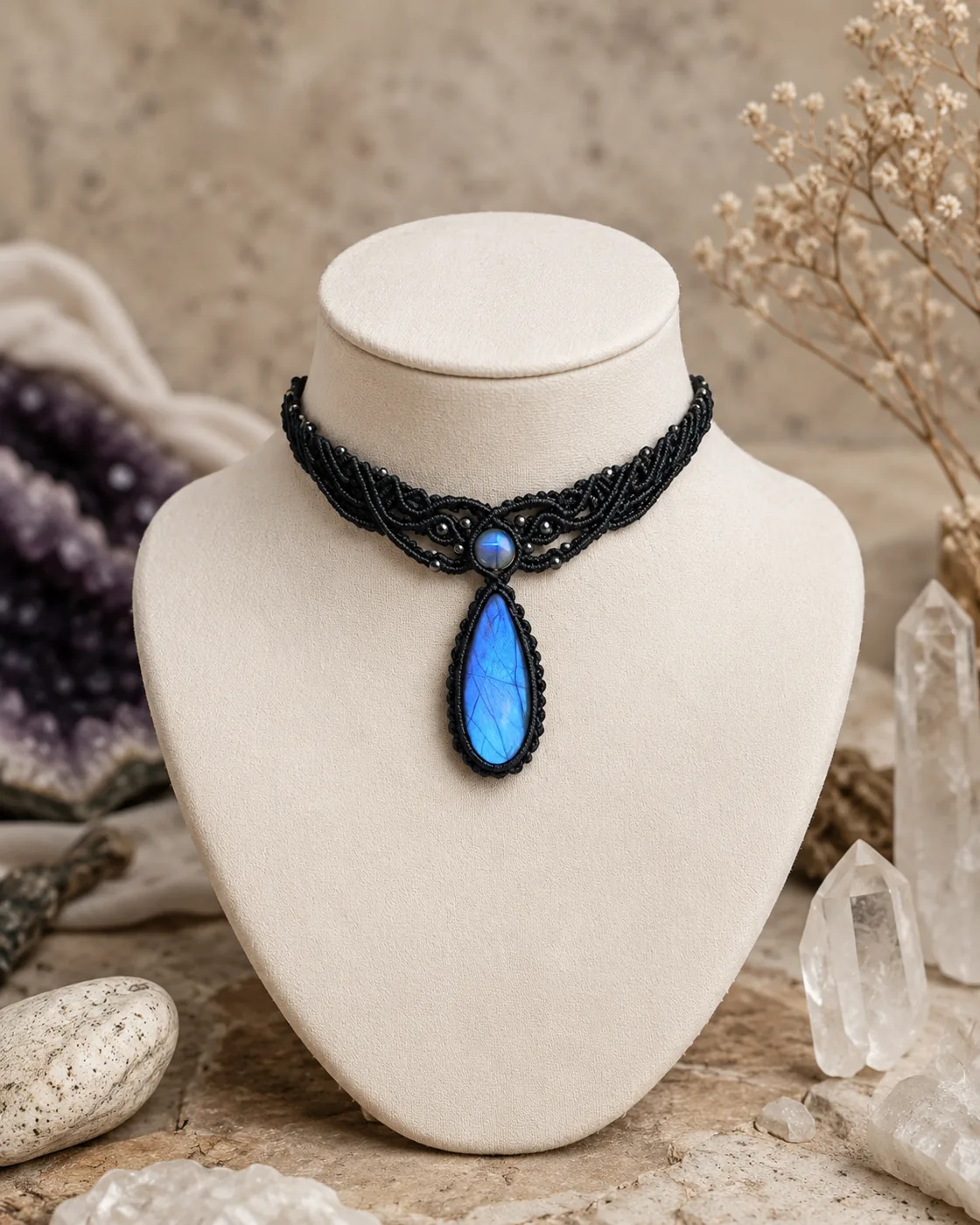 Labradorite Teardrop Collar detail 3
