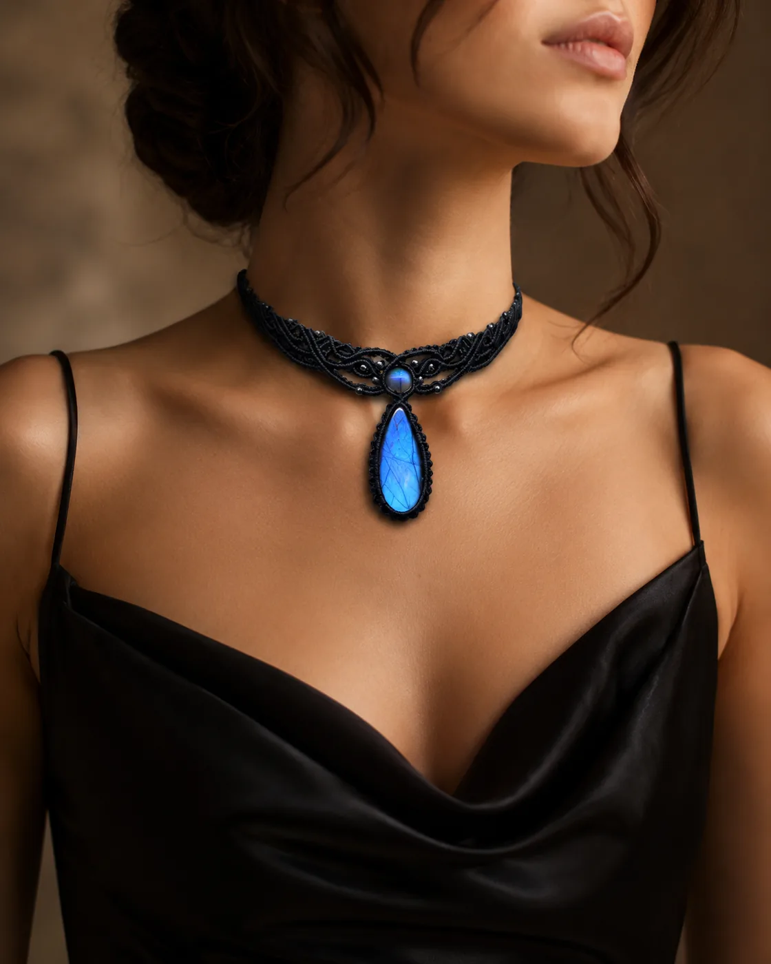 Labradorite Teardrop Collar detail 5