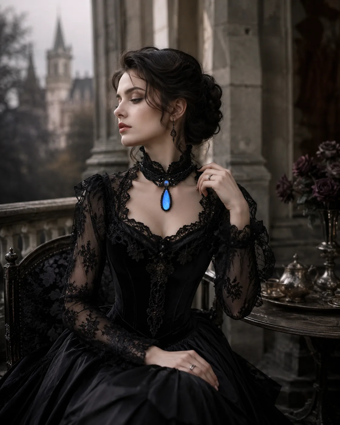Labradorite Teardrop Collar detail 6