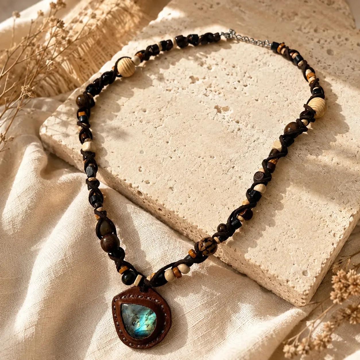 FOREST VALLEY STREAM Labradorite Necklace detail 7
