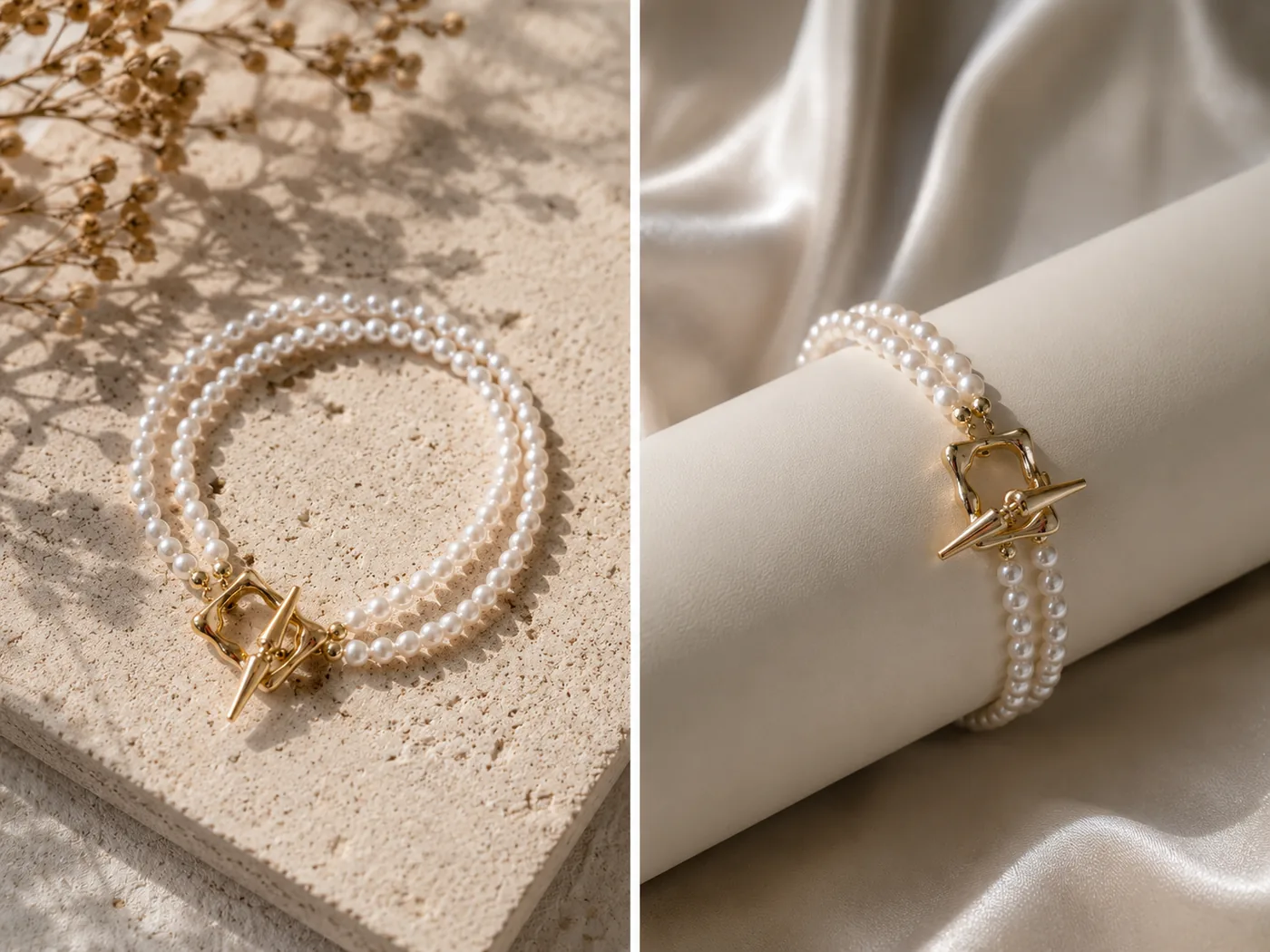 TIDE FRAME Pearl Bracelet detail 3