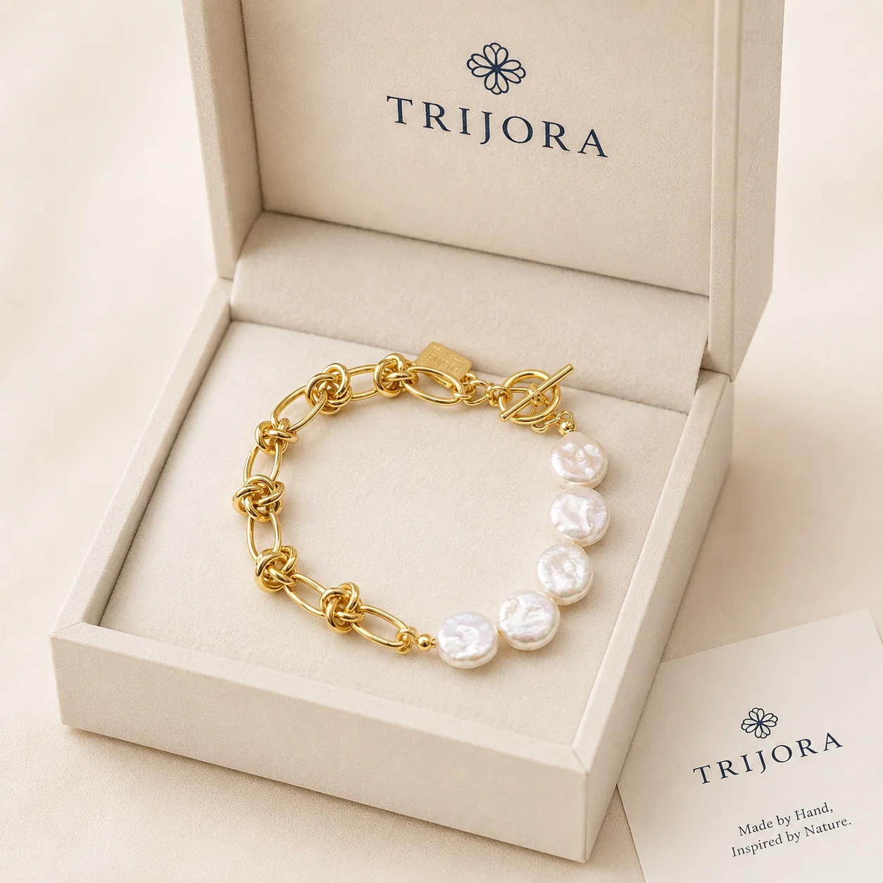 GOLDEN TIDE Baroque Pearl Bracelet detail 5