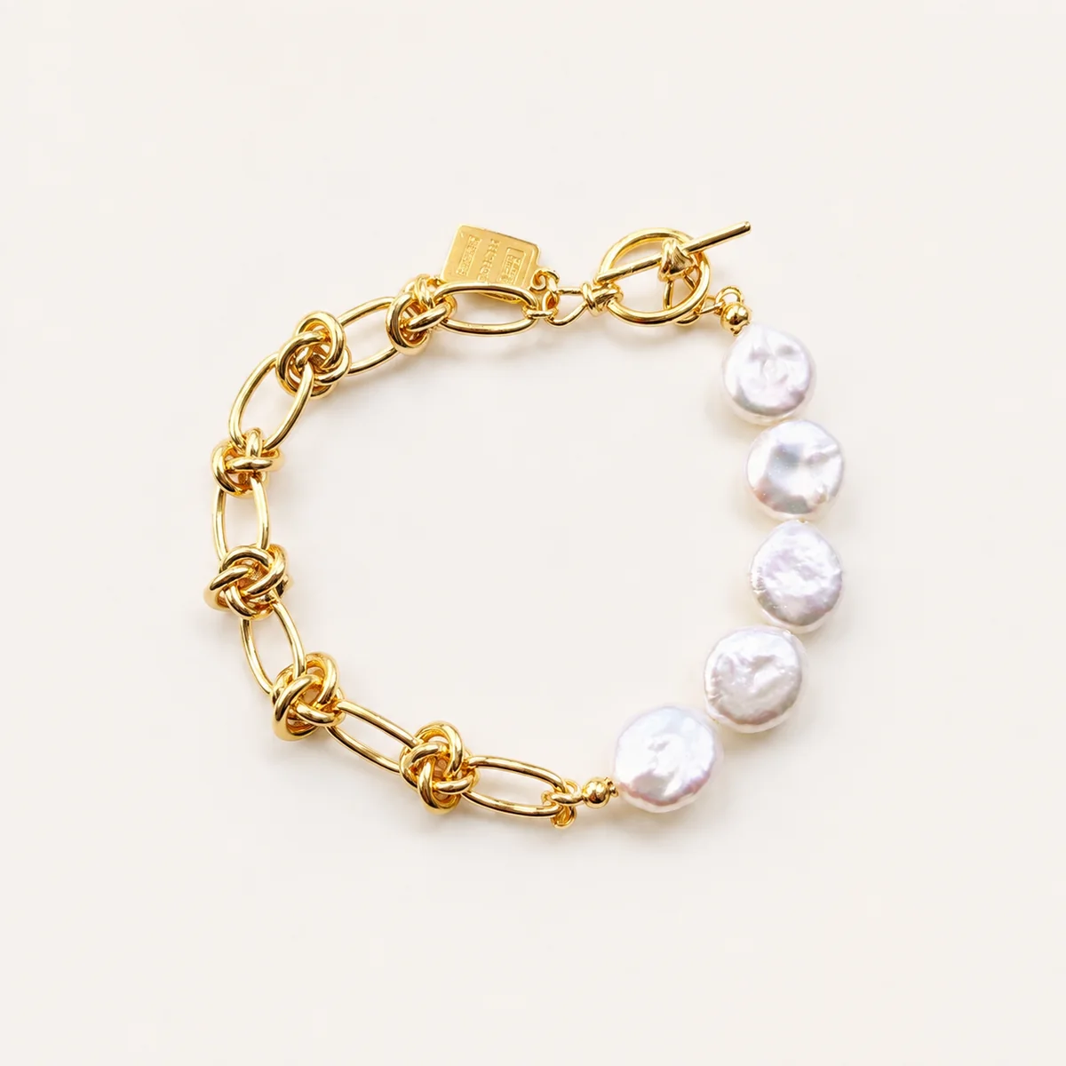 GOLDEN TIDE Baroque Pearl Bracelet product view