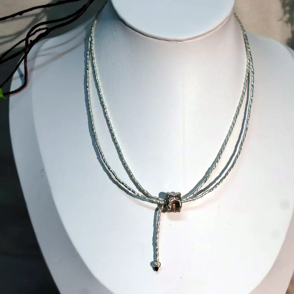 Twin-Strand Drop Necklace