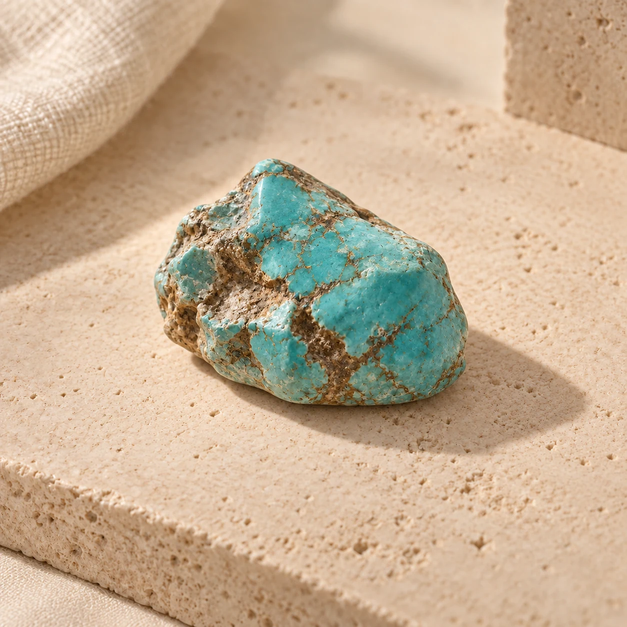 Natural turquoise with brown matrix