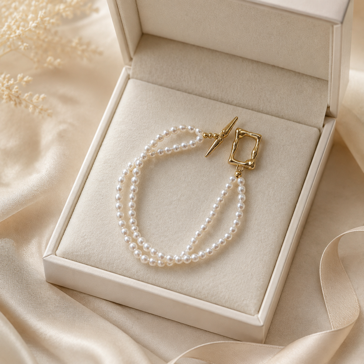 TIDE FRAME Pearl Bracelet detail 13