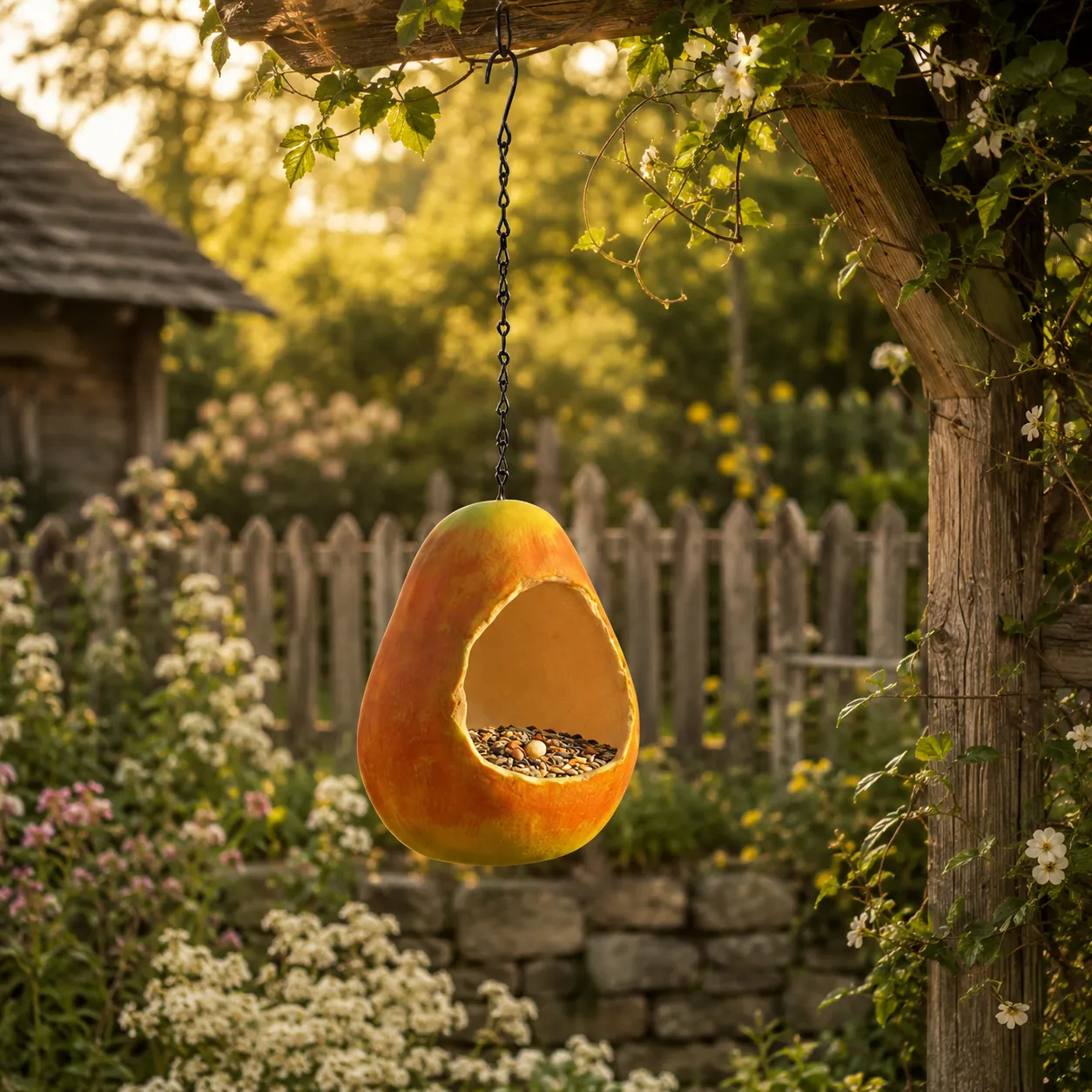 Pear Bird Feeder detail 3