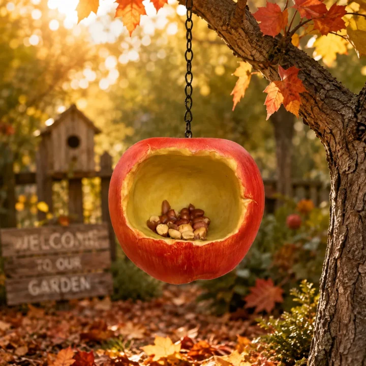 TRIJORA Apple Bird Feeder styled or worn view
