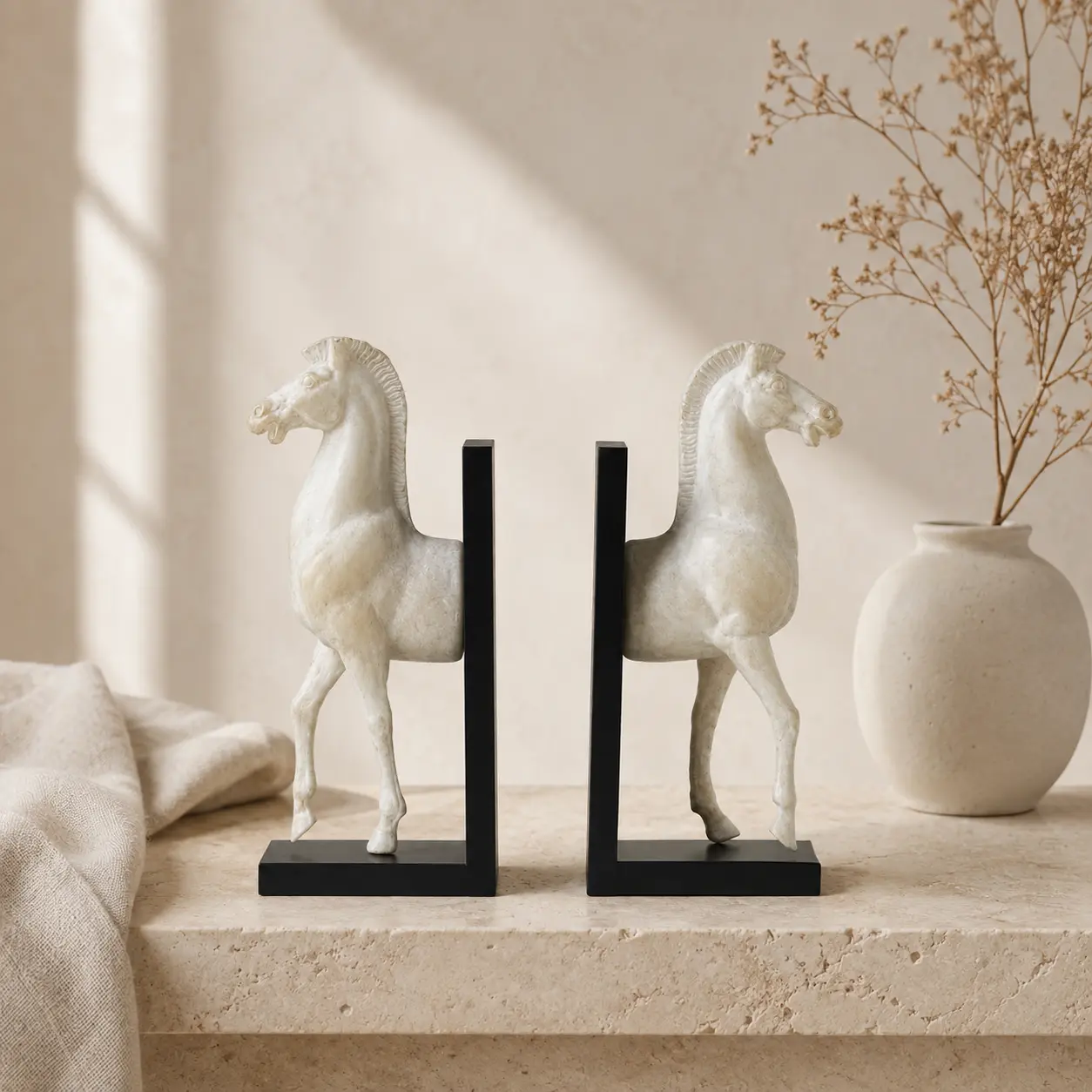 Still Journey Horse Bookends detail 5