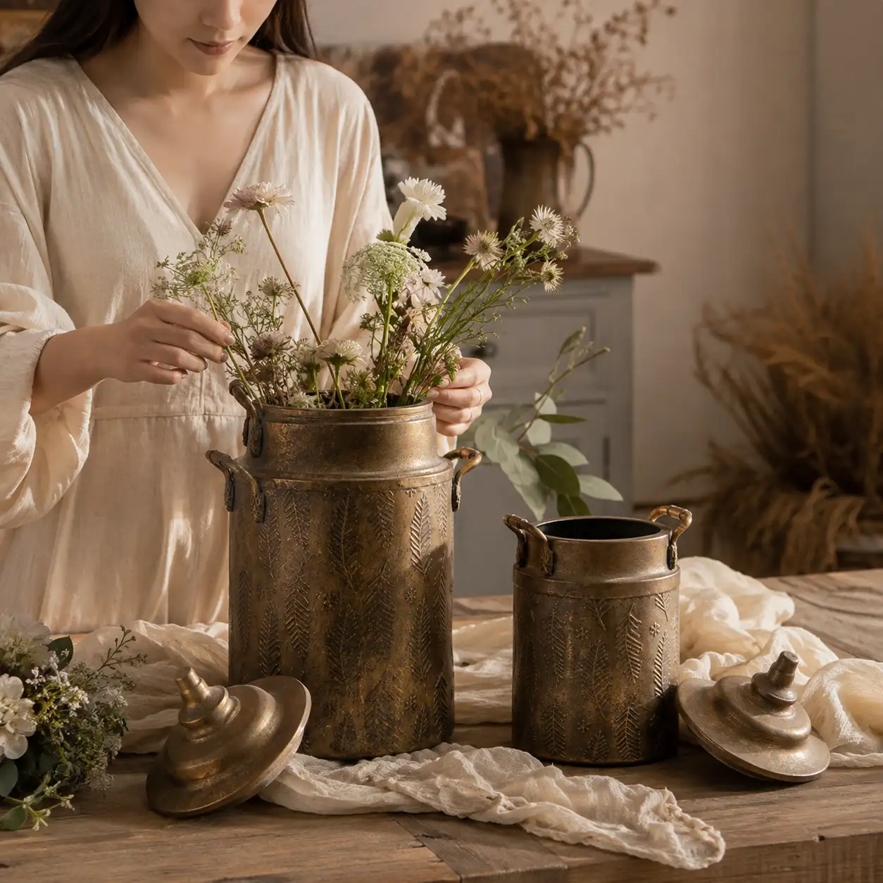 Fern Archive Vintage Iron Flower Bucket