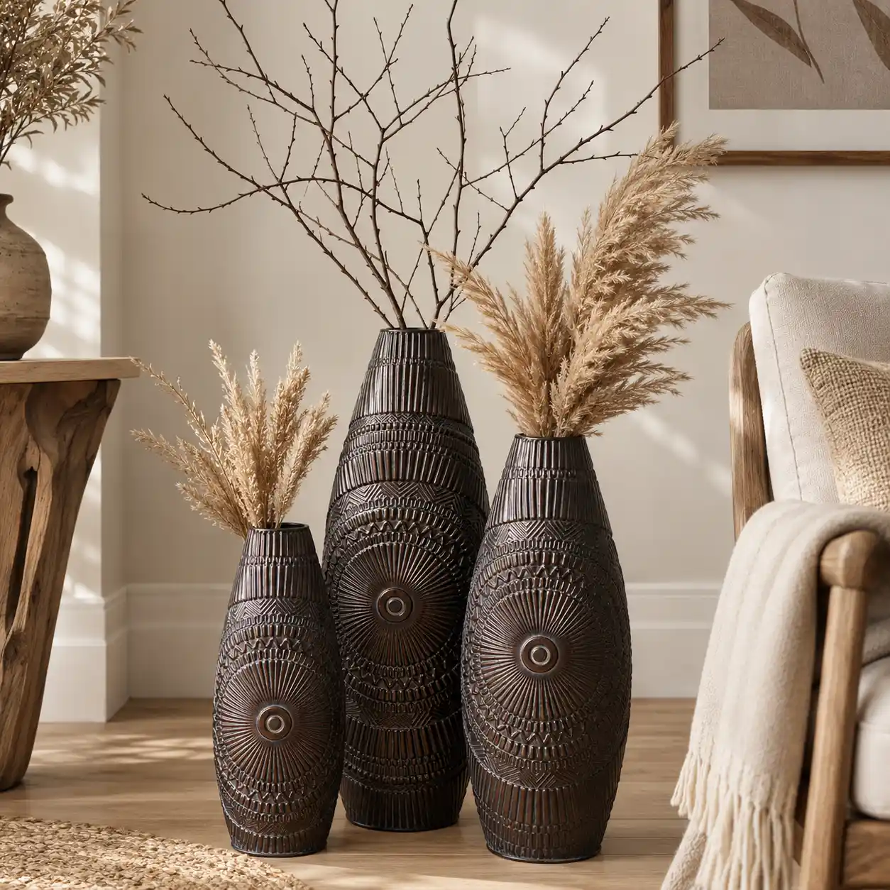 Desert Sun Vintage Iron Vase detail 2