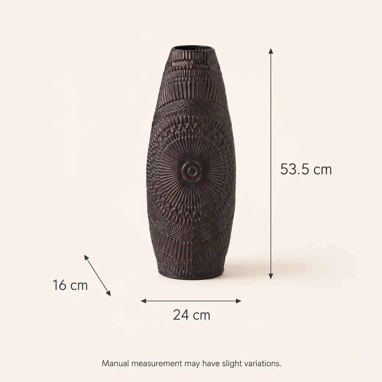 Desert Sun Vintage Iron Vase detail 8