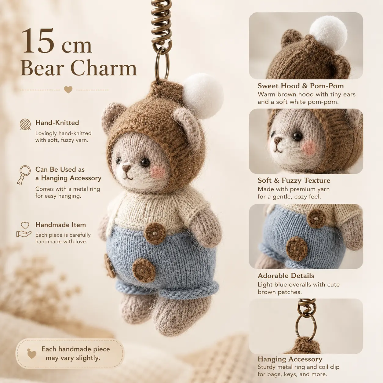The Little Daydream Bear Charm detail 5