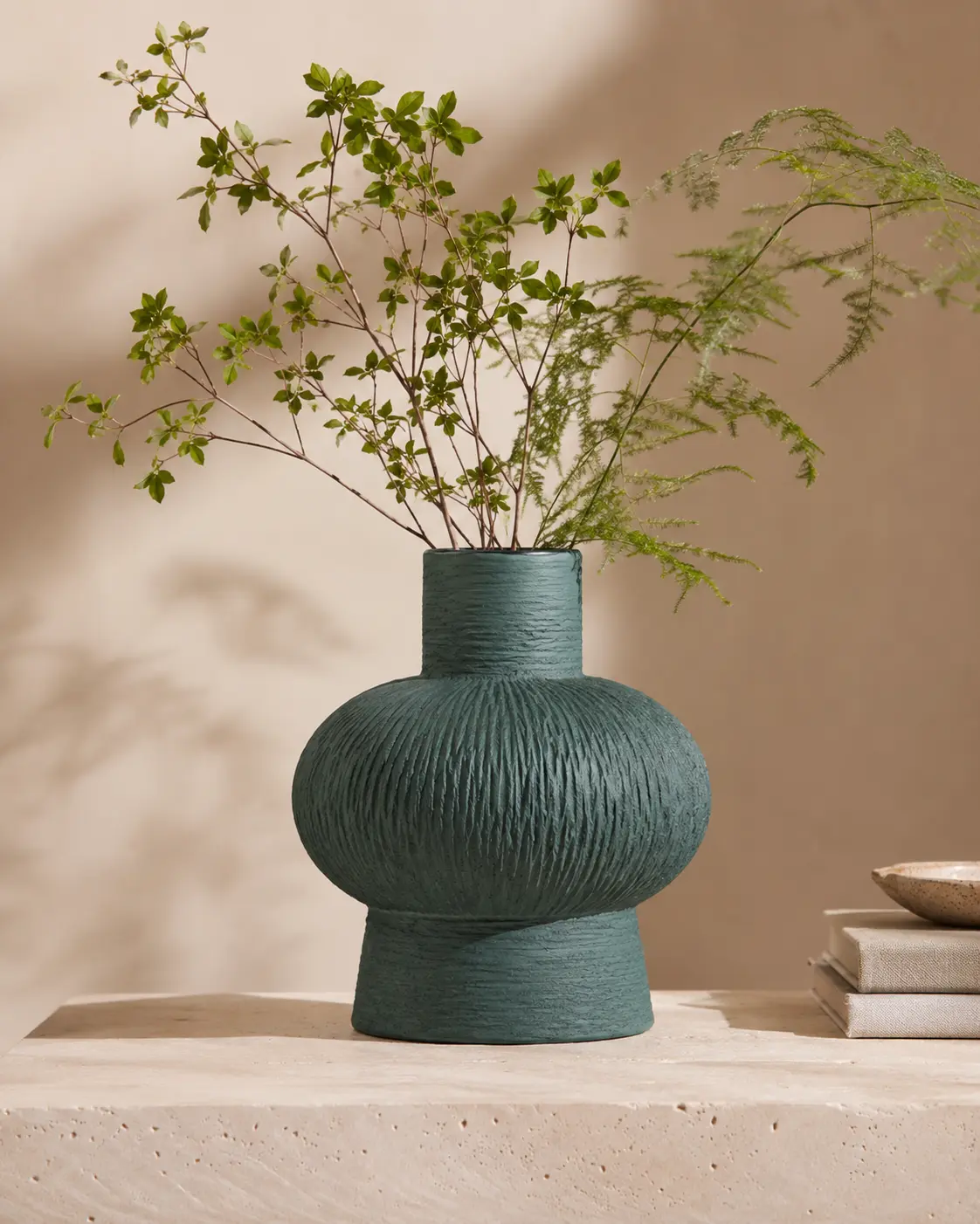 TRIJORA Textured Ceramic Vase Collection detail 2