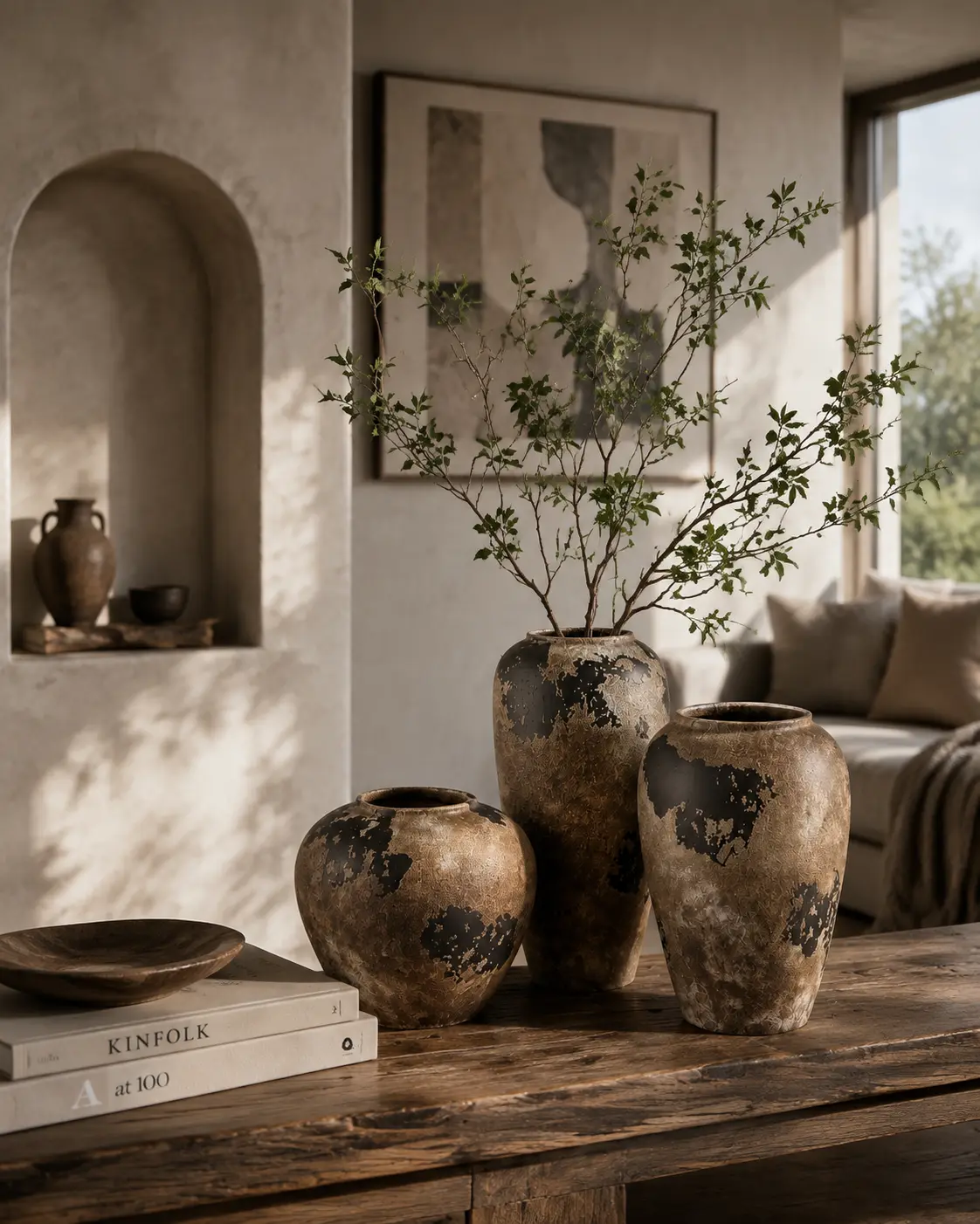 TRIJORA Wabi-Sabi Vintage Ceramic Vase Collection