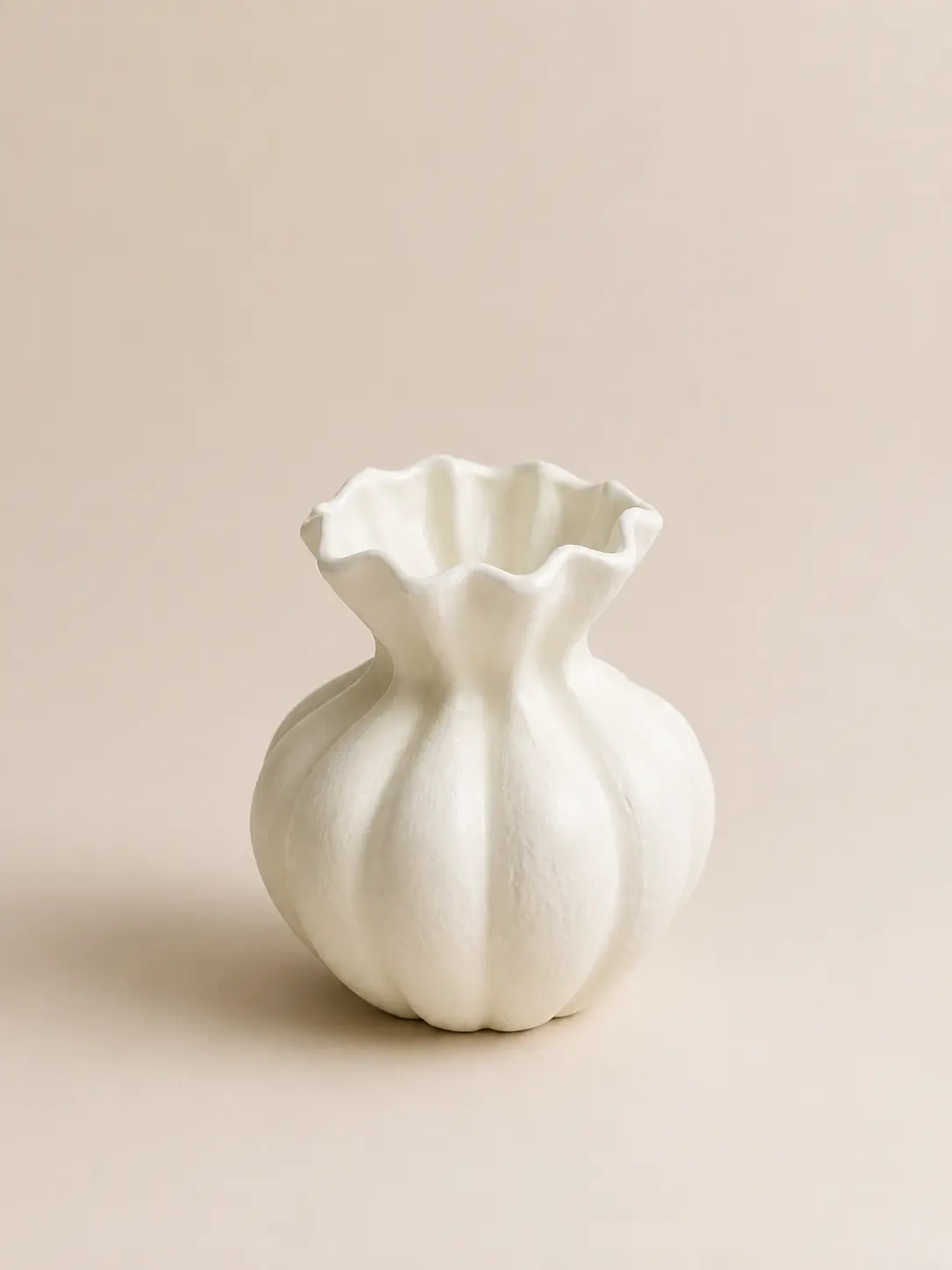 French Vintage Pumpkin Ceramic Vase