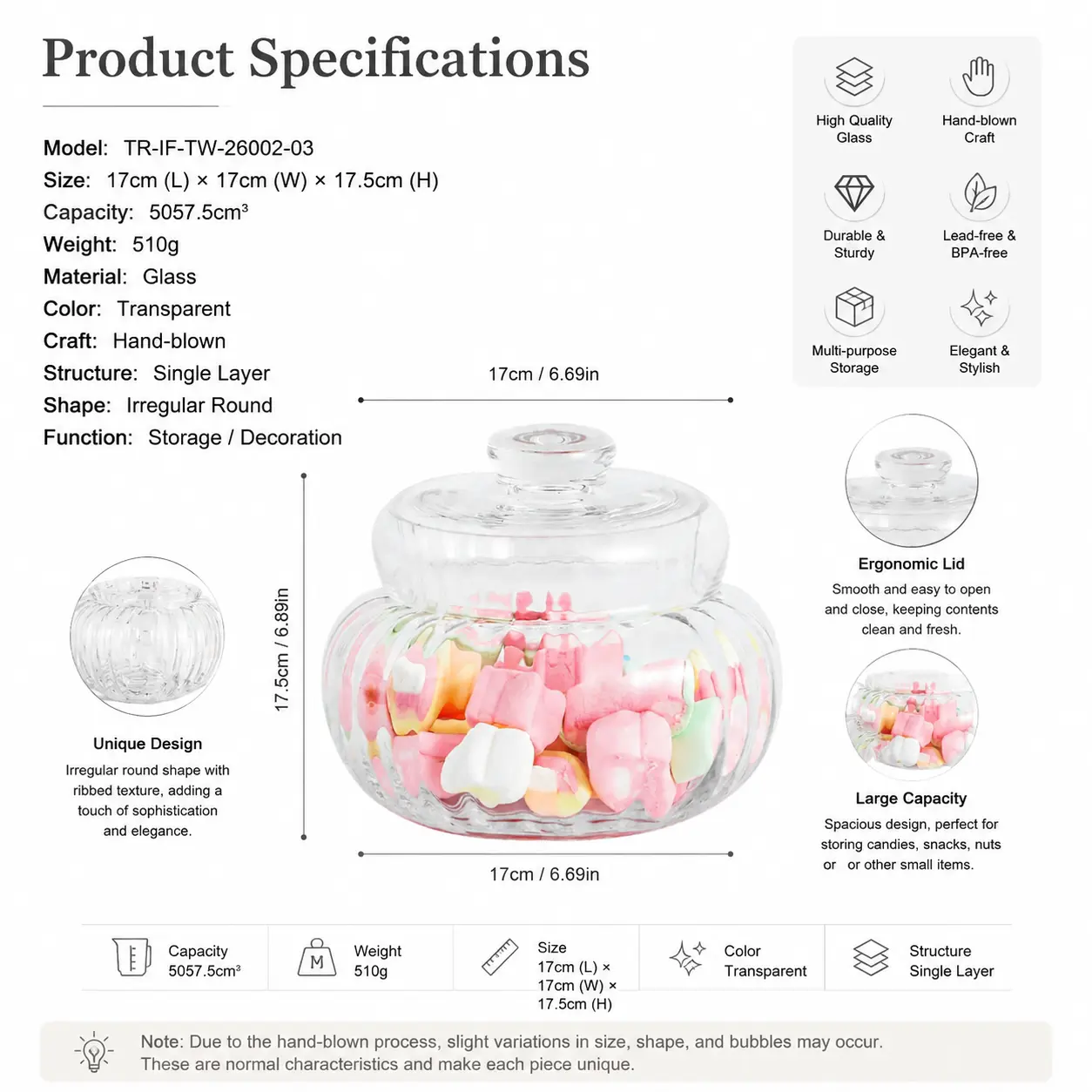 STILL LIGHT — Hand-Blown Glass Storage Jar Collection detail 7