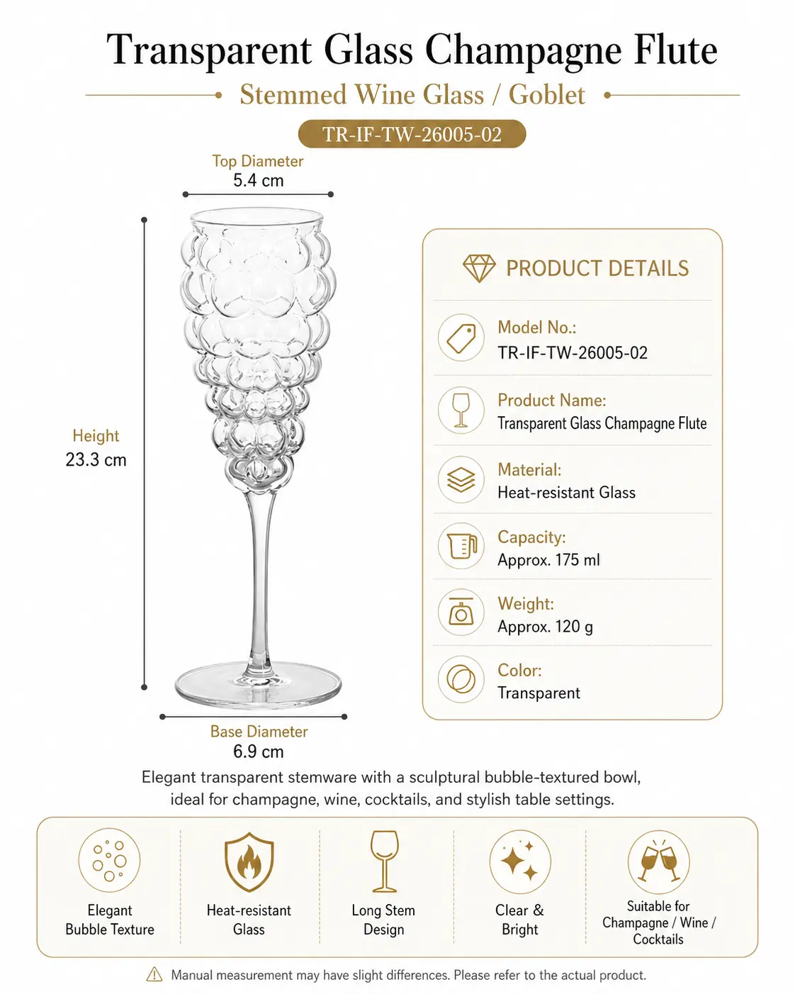 TRIJORA Bubble Glass Collection detail 6