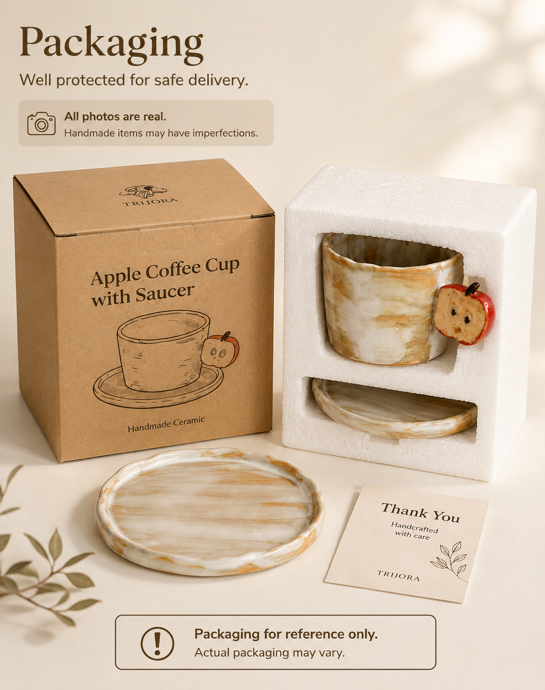 Apple Coffee Cup with Saucer detail 5