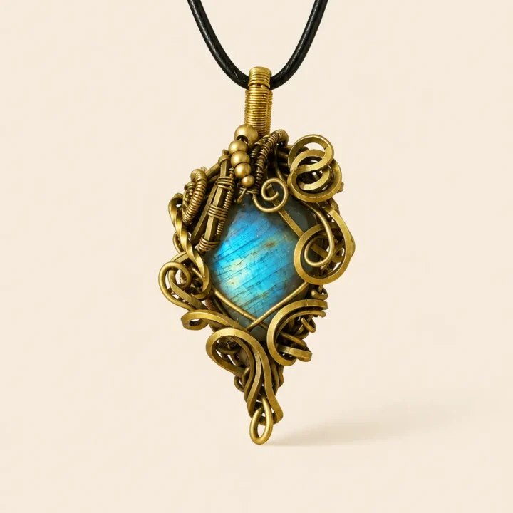FLOWSTATE Labradorite Wire-Wrapped Pendant