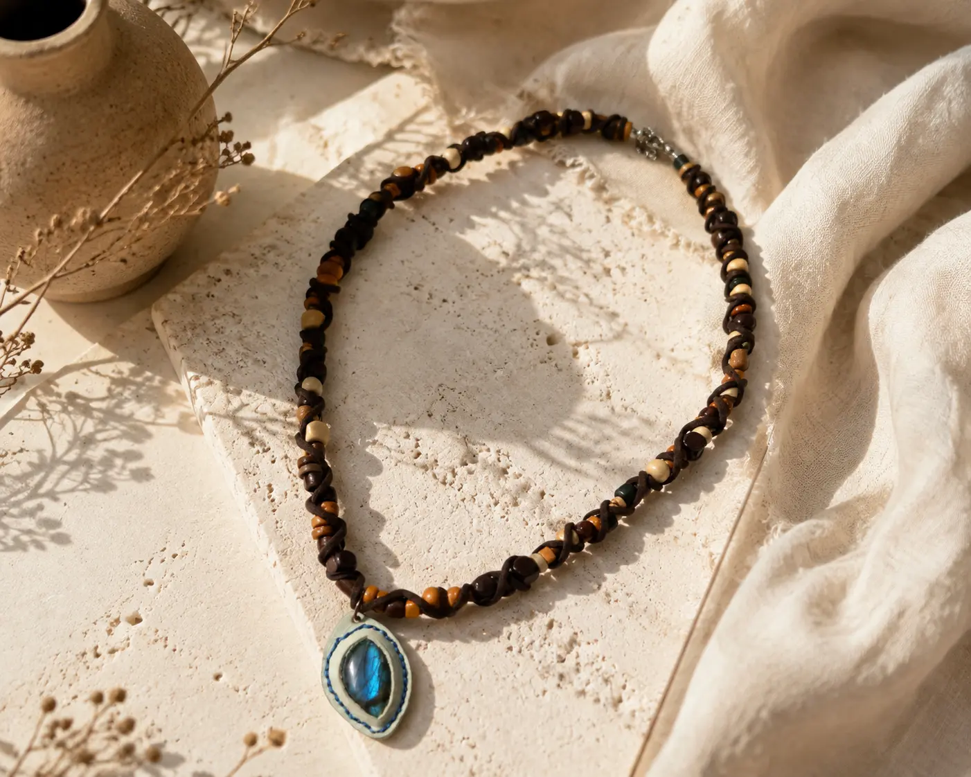 FOREST VALLEY STREAM Labradorite Necklace detail 12