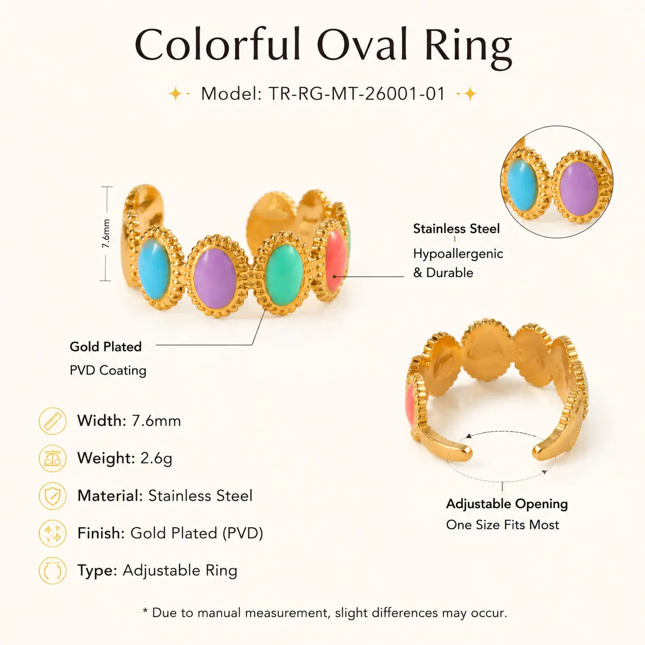 LITTLE JOYS Colorful Ring Collection detail 3