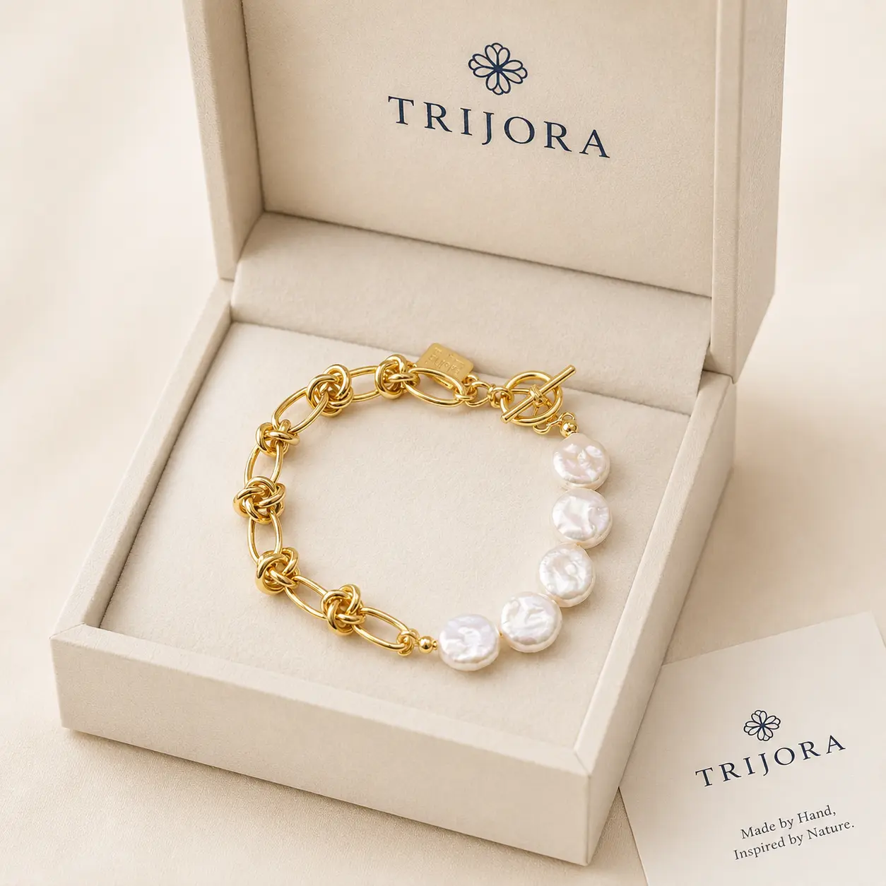 GOLDEN TIDE Baroque Pearl Bracelet detail 12