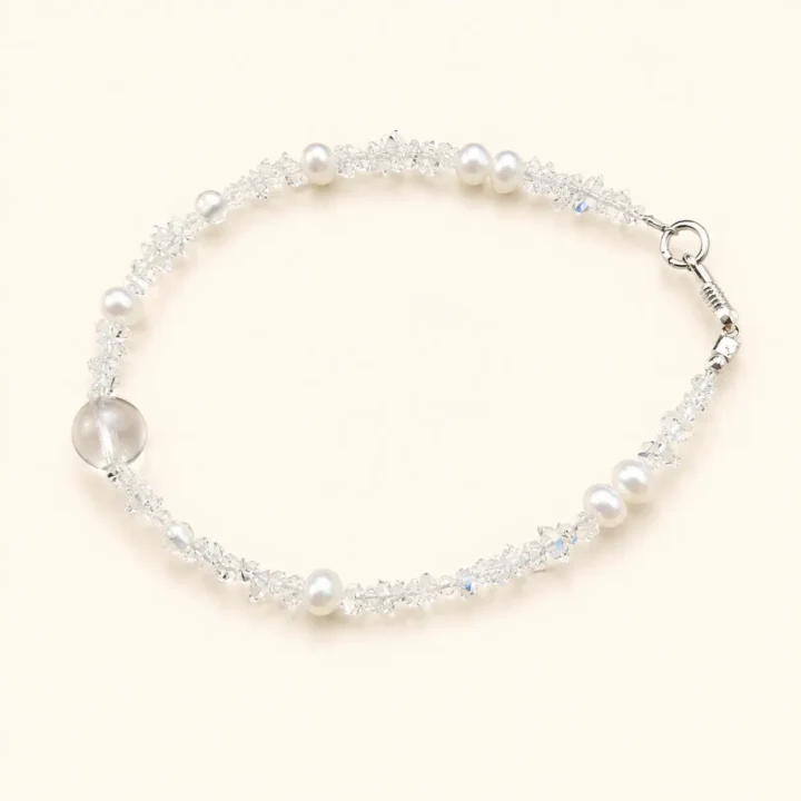 FROST SHARD Quartz & Pearl Bracelet