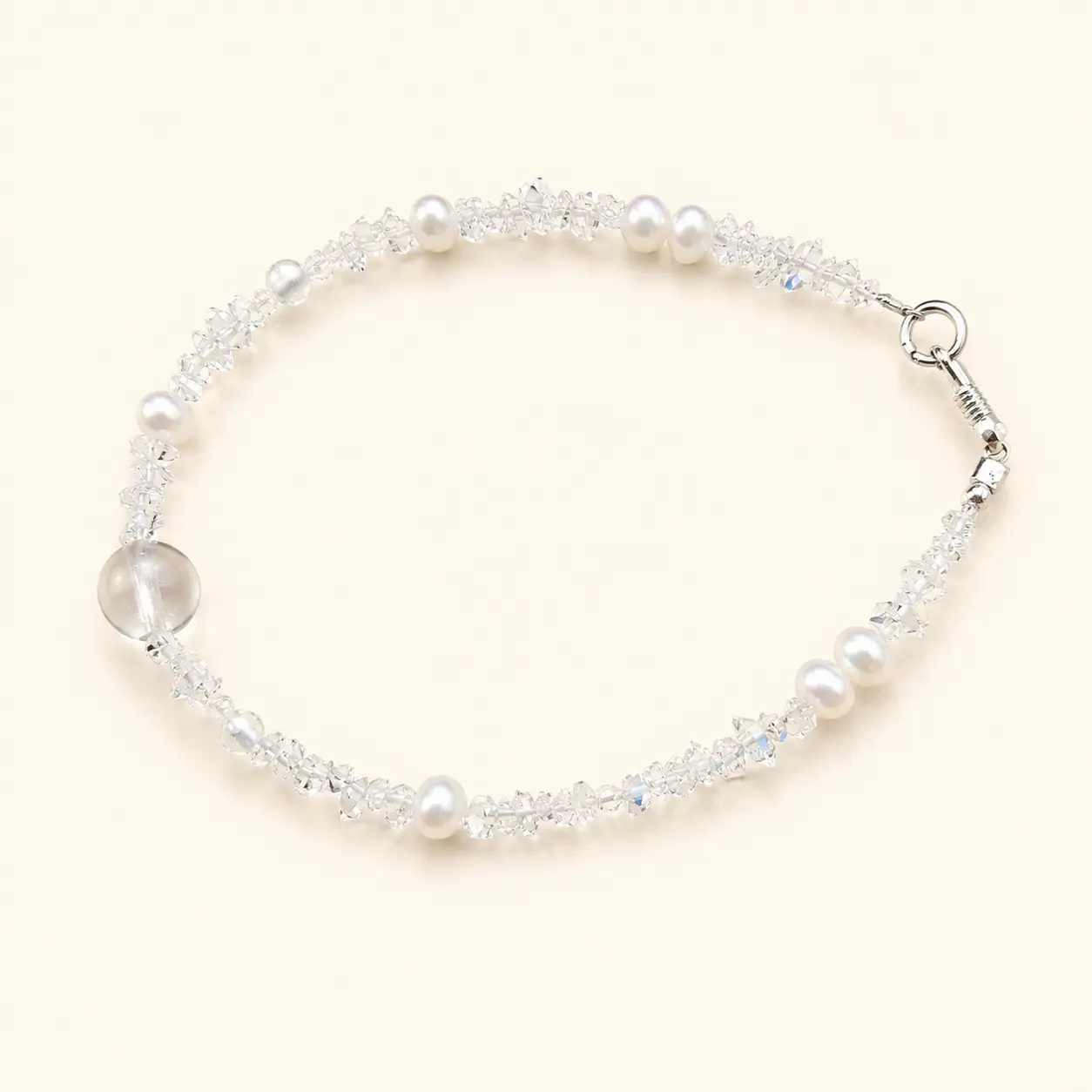 FROST SHARD Quartz & Pearl Bracelet detail 7