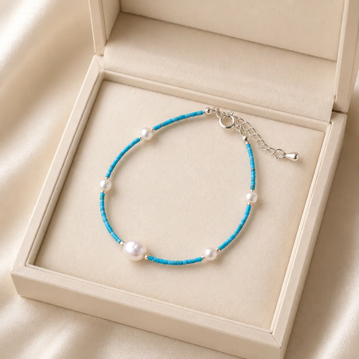 TIDELINE Turquoise Pearl Bracelet detail 16