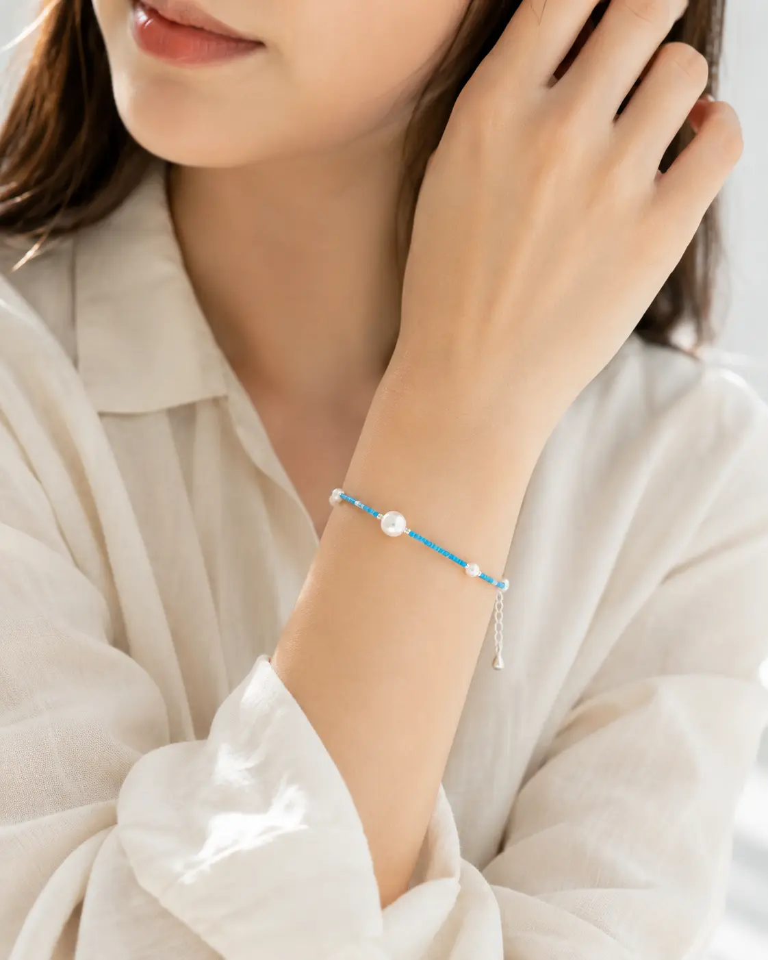 TIDELINE Turquoise Pearl Bracelet detail 10