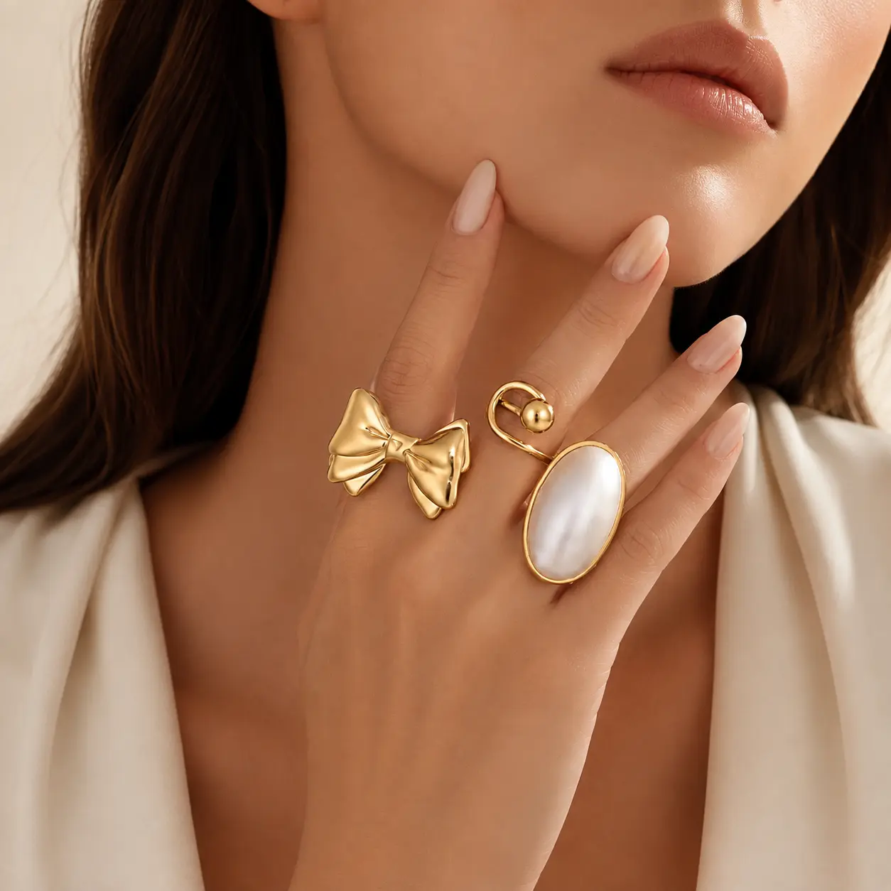 GILDED FORMS — Sculptural Ring Collection detail 2
