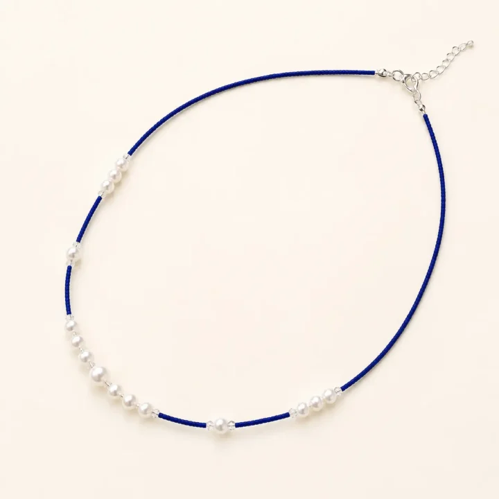 STELLAR TIDE Lapis & Pearl Necklace