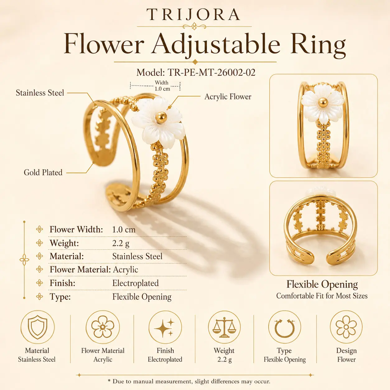 PETAL WHISPERS Floral Ring Collection detail 4