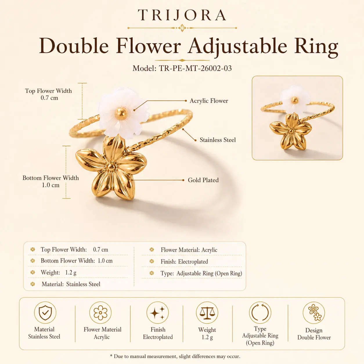 PETAL WHISPERS Floral Ring Collection detail 5