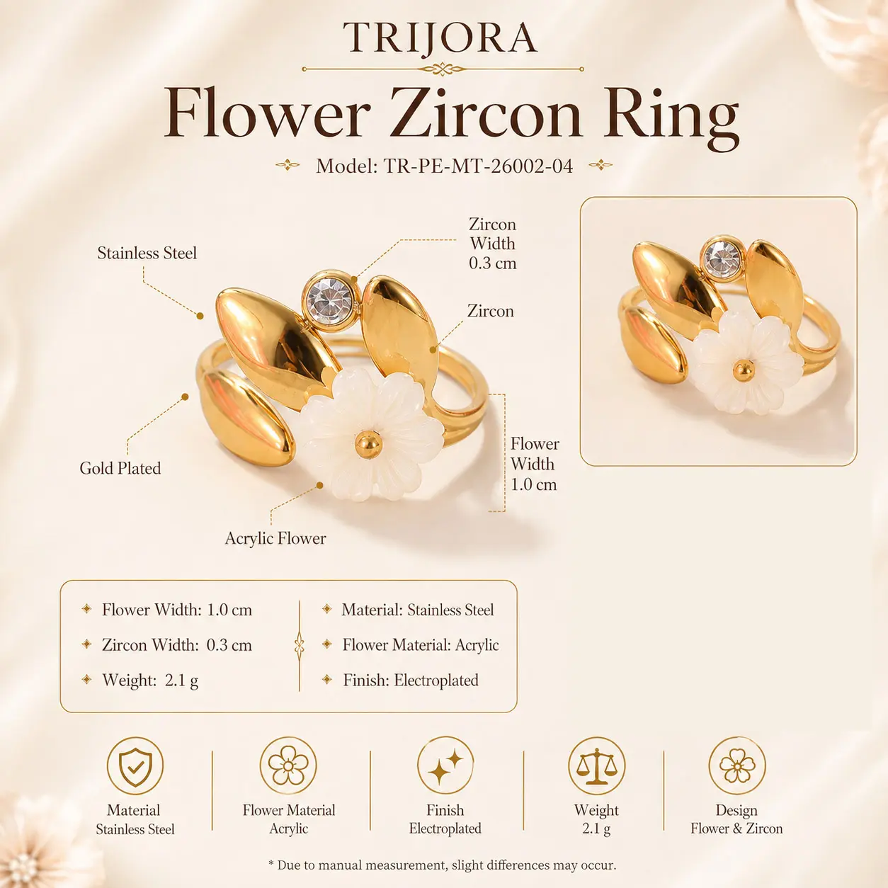 PETAL WHISPERS Floral Ring Collection detail 6