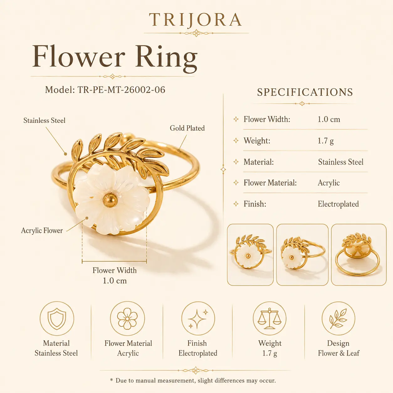 PETAL WHISPERS Floral Ring Collection detail 8
