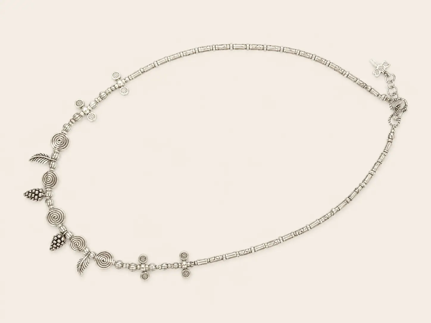 Nature-Inspired Sterling Silver Necklace detail 8