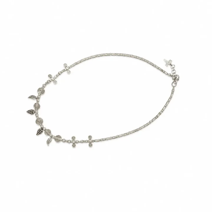 Nature-Inspired Sterling Silver Necklace