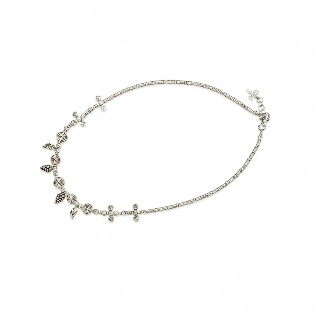 Nature-Inspired Sterling Silver Necklace detail 6