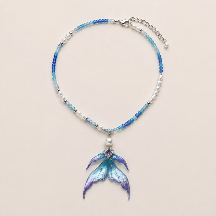 TRIJORA Mermaid Tail Pendant Necklace