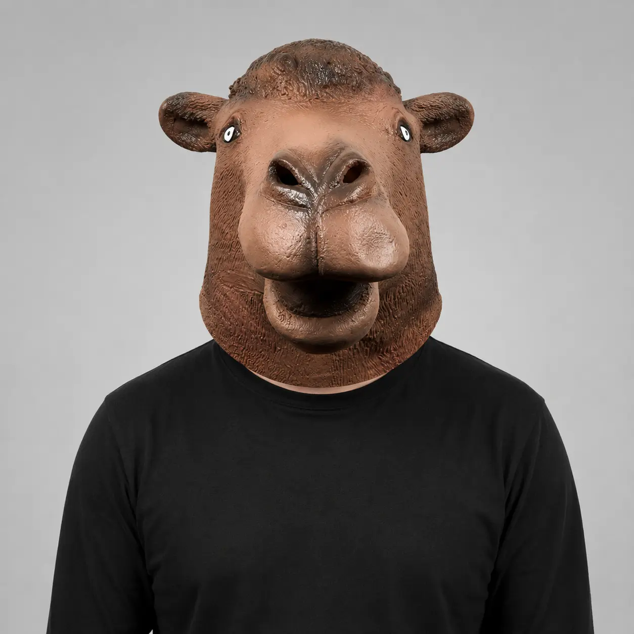 The Curious Camel — Latex Animal Mask detail 2