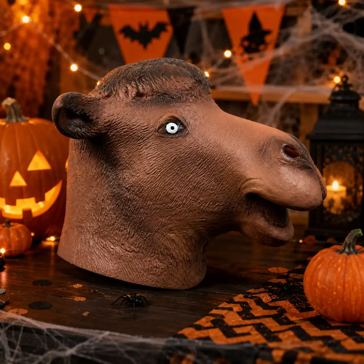 The Curious Camel — Latex Animal Mask detail 4