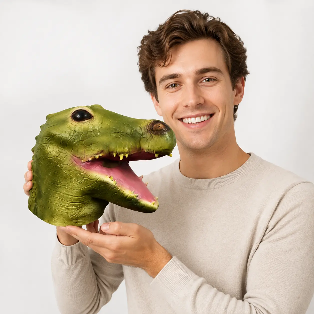 The Wild Crocodile — Latex Animal Mask detail 5