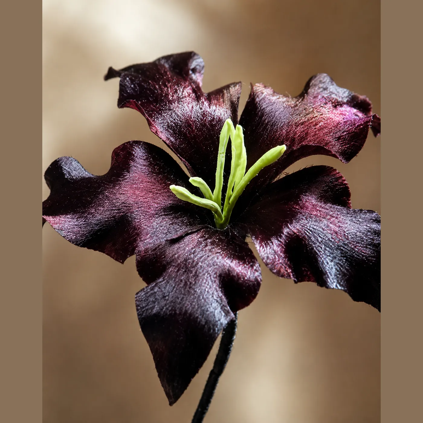 Midnight Bloom Ronghua Silk Brooch detail 5