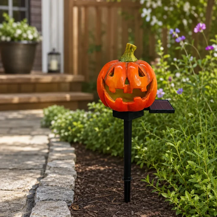 Halloween Solar Resin Pumpkin Light Collection