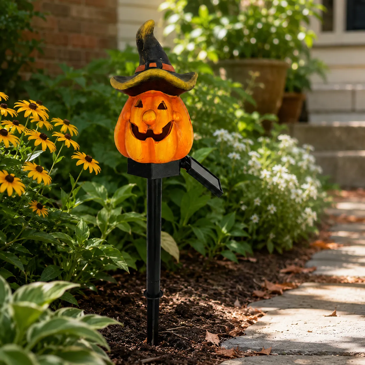Halloween Solar Resin Pumpkin Light Collection detail 3